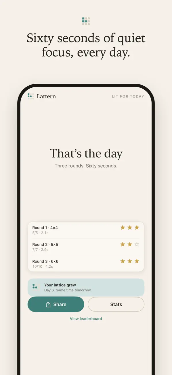 Lattern memory grid game: a daily 60-second memory ritual